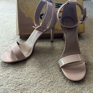 Mix No. 6 Beige Heels with Ankle Strap